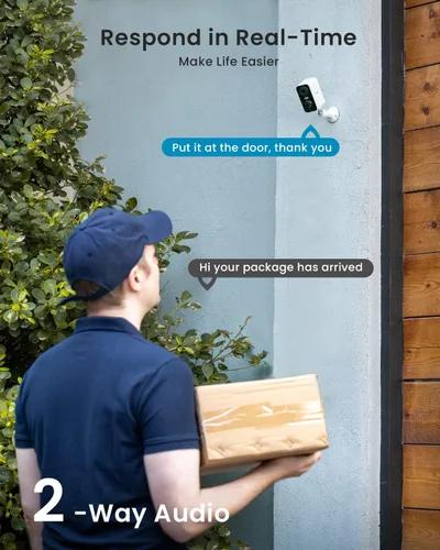 Miniatura 7 de ieGeek Cámaras de seguridad solares inalámbricas para exteriores con panel solar, cámara inalámbrica WiFi 2K para seguridad en el hogar con visión