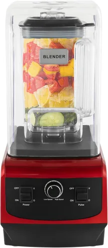 Miniatura 9 de Licuadora insonorizada, 110 V, 2200 W, 1.5 L, licuadora comercial de jugo de frutas con carcasa de sonido silencioso para puré, trituración
