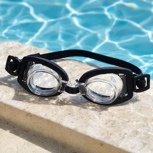 Miniatura 3 de Toyvian Gafas de natación en miniatura para muñecas, 4 piezas de gafas de natación para muñecas, accesorios coloridos para la casa pequeña