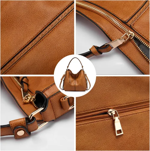 Miniatura 4 de Bolsas de diseñador de estilo hobo, grandes, de cuero sintético, para mujer