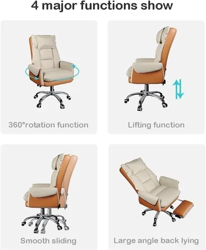 Miniatura 6 de High Back Computer Gaming Chair with Footrest Lumbar Backrest Design Executive Swivel Office Desk Chairs for Conference Room Living Bedroom