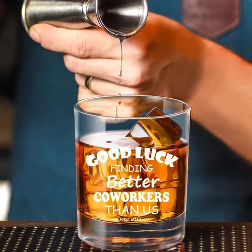 Miniatura 4 de LIGHTEN LIFE Vaso de whisky Good Luck Finding Better Coworkers Than Us de 12 onzas, regalo novedoso para compañero de trabajo en una valiosa caja