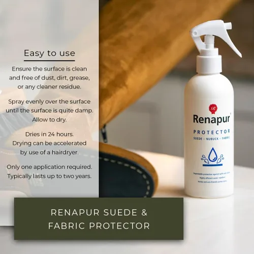 Miniatura 3 de Renapur Ante, nobuck, tela impermeable/protección contra manchas, ecológico, no tóxico, para zapatos, botas, tenis y ropa (3.4 onzas líquidas). El