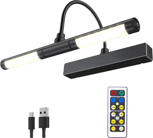 Miniatura 9 de BIGMONAT Luz de imagen recargable por USB, luz LED inalámbrica con control remoto, luz de pintura giratoria, cabezal de 3 modos de iluminación