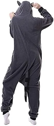 Miniatura 2 de Pijama unisex para adultos, para disfraz de mapache, disfraz de Halloween