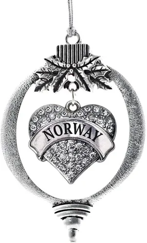 Miniatura 201 de Inspired Silver Adornos festivos de dije de corazón pave de plata con circonitas cúbicas
