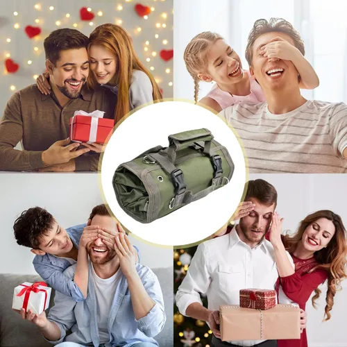 Miniatura 7 de Organizador de herramientas enrollable: regalos para hombres, Día del Padre, regalos para él, novio, marido, cumpleaños, caja de herramientas