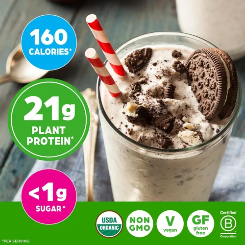 Miniatura 7 de Orgain - Proteína orgánica vegana en polvo, galletas y crema - 21g de proteína a base de plantas, 7g de fibra prebiótica, bajo en carbohidratos