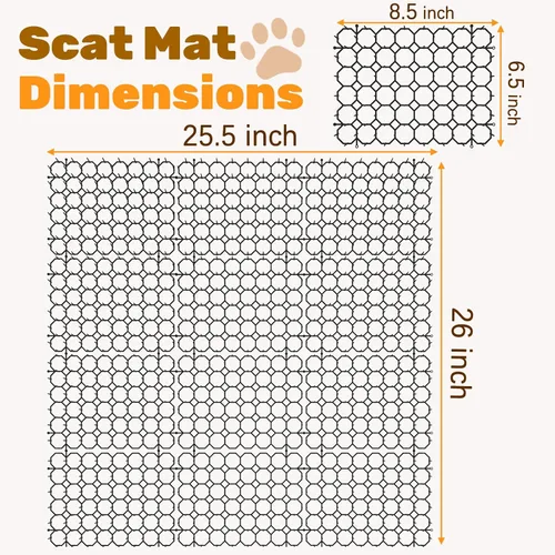 Miniatura 3 de Tapete de 8.5 x 6.5 pulgadas para gatos con 6 grapas de jardín y 6 lazos, paquete de 12 alfombrillas disuasorias para gatos para valla de jardín