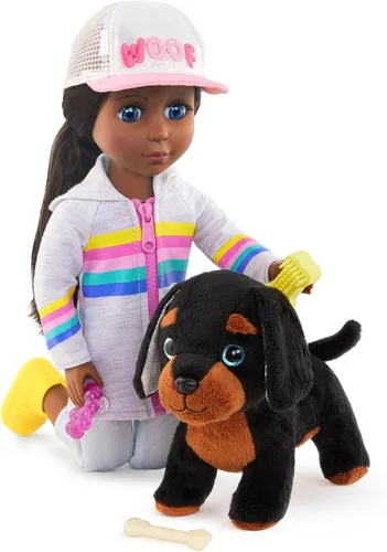 Miniatura 9 de Glitter Girls Accesorios para muñecas de 14 pulgadas - Perro de peluche y transportador - Accesorios para muñecas - Teckel Puppy 3+ años - Juego