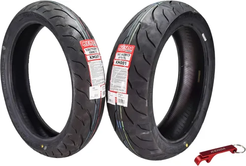Miniatura 15 de Kenda KM1 (KM001) 120/70ZR17 Neumático delantero para motocicleta Sport Touring 58W - Neumático radial con estabilidad a alta velocidad y excelente