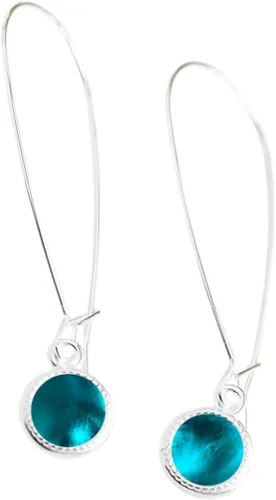 Miniatura 18 de Bottled Up Designs Aretes Colgantes Largos Hechos a Mano, Plata Esterlina, Ecológicos, Botellas Vintage Recicladas, Fabricados en Estados Unidos