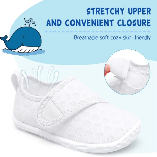Miniatura 2 de LeIsfIt Zapatos de agua para niños y niñas, calcetines acuáticos transpirables para nadar, antideslizantes, zapatos de playa descalzos