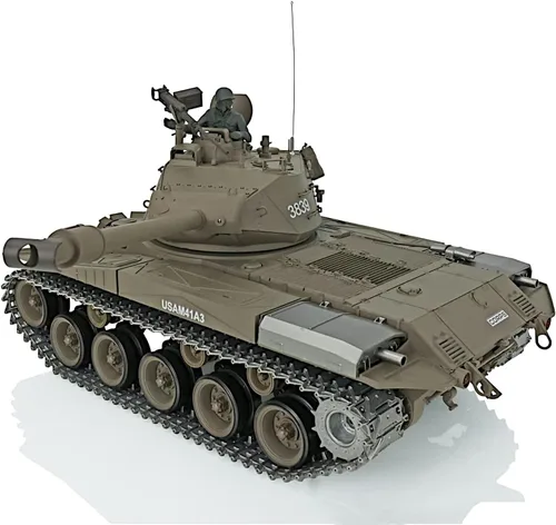 Miniatura 4 de POCO DIVO Walker Bulldog M41A3 US Tank, 1/16 RTR RC Vehículo Militar, Heng Long 3839 MS Edition Upgrade Steel Gear Metal Track Sprocket, Airsoft
