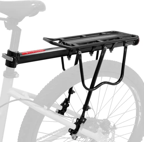 Rear Bike Bicycle Cargo Rack, Aluminum Alloy Rear Bike Pannier Rack for Back of Bike Carrier Rack with Quick Release Mountain Road Bicycle Rear