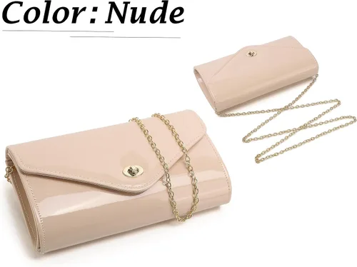 Miniatura 2 de Bolso de la noche de las mujeres del caramelo brillante del bolso del sobre de la charola para el concierto del baile de fin de curso del regalo