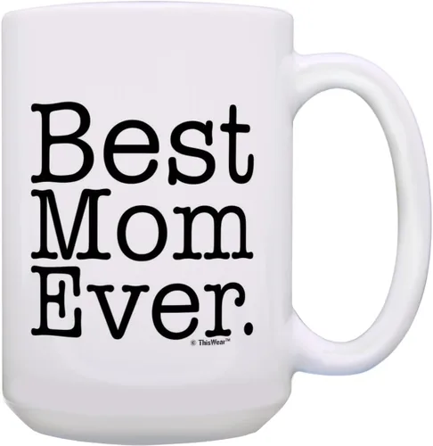 Miniatura 14 de ThisWear Regalo para el día de la madre para mamá, regalo de 11 onzas, taza de café de cerámica con asa, color rosa