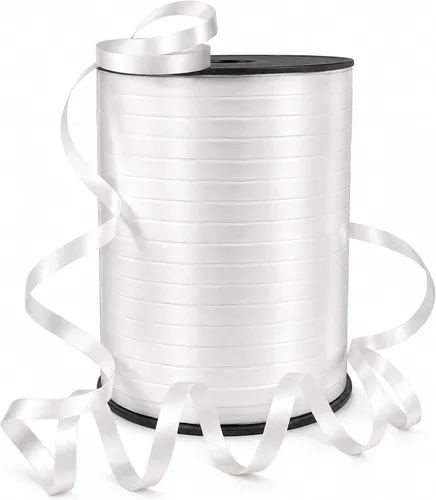 GIFTEXPRESS Cinta rizadora blanca de 500 yardas, cinta de globos impermeable para envolver regalos, decoración de fiestas, flores y manualidades de
