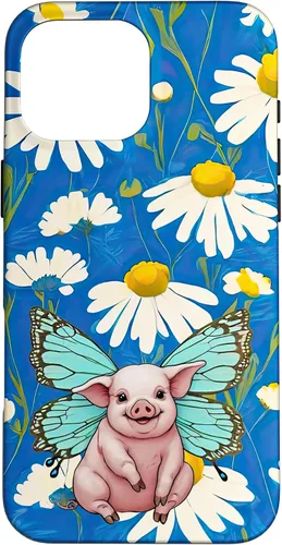 Miniatura 18 de Adorable pig piglet with butterfly wIngs daisy flower sweet Case for iPhone 12 mini