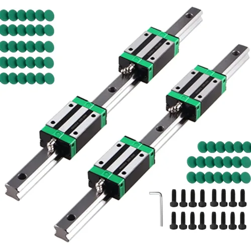 Miniatura 11 de Riel de Guía Lineal 2 X HGR 20-200mm Riel Deslizante Lineal + 4 X Bloques de Rodamientos Riel de Guía Lineal para Enrutadores CNC de Bricolaje