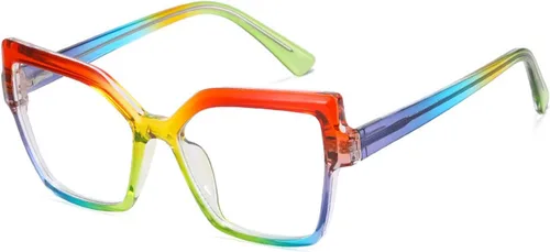 Miniatura 8 de Melrose Gafas de lectura de bloqueo azul de las señoras de la moda, antifatiga/deslumbramiento colorido irregular juegos de computadora femeninos