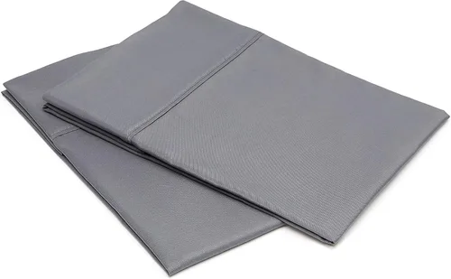 Miniatura 2 de Amazon Basics Juego de 2 fundas de almohada estándar, ligeras, súper suaves y de fácil cuidado, color gris oscuro, 30 pulgadas de largo x 20