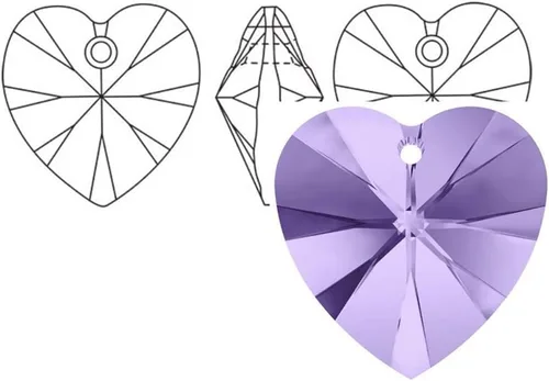 Miniatura 9 de 12 piezas de cristal austriaco auténtico Xilion #6228 de 0.394 in (0.39 pulgadas) colgante en forma de corazón verde esmeralda cuentas de gota