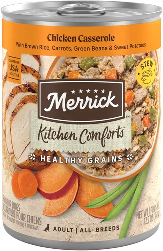 Miniatura 13 de Merrick Kitchen Comforts, comida húmeda para perros con salsa, paquete de variedad de carne real y arroz integral para perros con granos