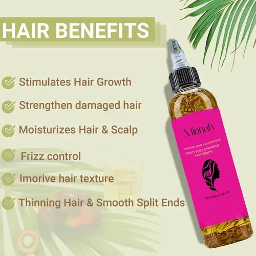 Miniatura 2 de Minnah - Aceite de batana para el crecimiento del cabello líquido 4 en 1, 1 unidad Crack Aceite de Crecimiento del Cabello Con Romero, Semilla De