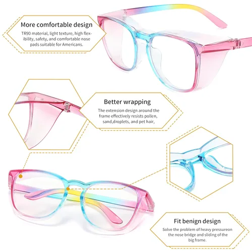 Miniatura 2 de Alsenor Gafas de Seguridad Antiempañantes Gafas Protectoras Bloqueo de Luz Azul Antipolvo Protección UV para Hombres y Mujeres