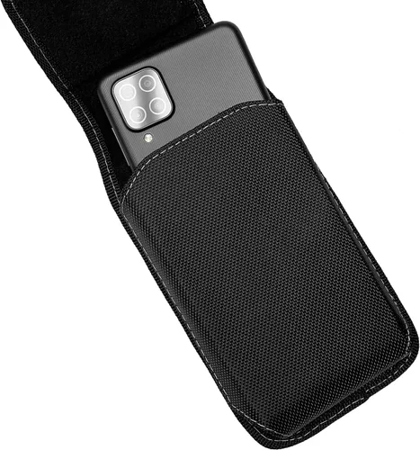 Miniatura 3 de Funda de nailon para teléfono celular T-Mobile REVVL 6 5G, REVVL 5G, REVVL 4+, Motorola Edge 2022, Moto G 5G, LG Velvet K52 K92 - Funda vertical