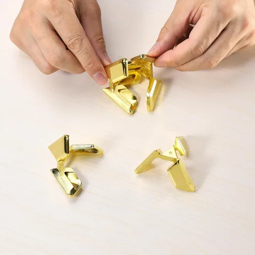 Miniatura 4 de Rompecabezas de metal triángulo 3D (púrpura)
