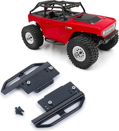 RCLIONS Metal Pedal Junta lateral Rock Sliders para Axial SCX24 Deadbolt JLU CRC Bronco Gladiator 1/24th RC Crawler Car