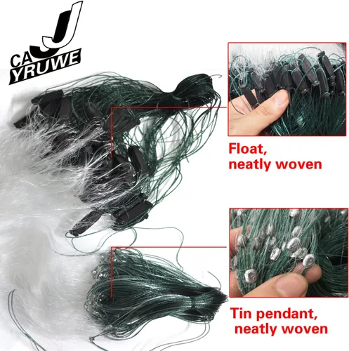 Miniatura 7 de Folding Fish Sticky Net Three Layer Mesh Nylon Floating Fishing Net Automatically Trap Catch Stick More Fish Easily Portable Folded Reuse Durable