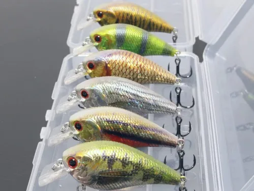 Miniatura 2 de Minnow Crankbait para pesca de lubina Señuelo de lubina Jerkbait Señuelos de pesca y caja de aparejos HC15KB