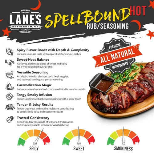 Miniatura 3 de Lane's Spellbound - Condimento para frotar cerdo dulce y picante, condimento natural para frotar los glúteos, frotar costillas para ahumar y asar a