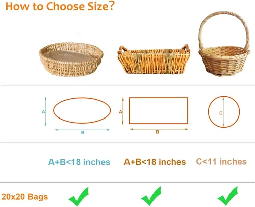 Miniatura 6 de Morepack Bolsas retráctiles para cestas de regalo, bolsas termorretráctiles de PVC transparente de 20 x 20 pulgadas, 10