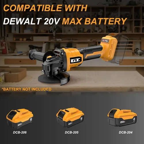 Miniatura 4 de Amoladora angular inalámbrica compatible con batería Dewalt 20V MAX, herramienta de corte de potencia de 4-1/2 pulgadas 9500RPM, motor sin
