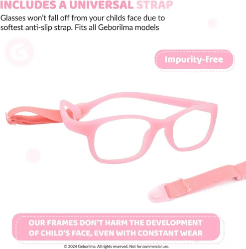 Miniatura 4 de Lentes de marco flexible para niños pequeños, lentes irrompibles para niños de 1 a 3 años, lentes graduados flexibles, marcos de anteojos para niños