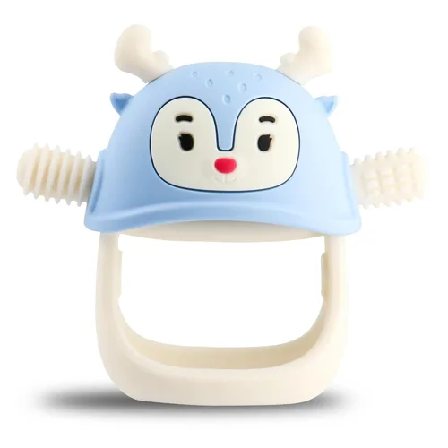 Miniatura 15 de Smily Mia Juguetes de dentición para bebés de 0 a 6 meses, mordedores para bebés de 3 a 6 meses Mordedor de pingüino Mordedor de mano Manoplas