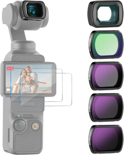Miniatura 18 de NEEWER Juego de filtros ND compatibles con DJI Osmo Pocket 3 Creator Combo Accesorios, lente gran angular + ND2-32 variable + CPL + filtro