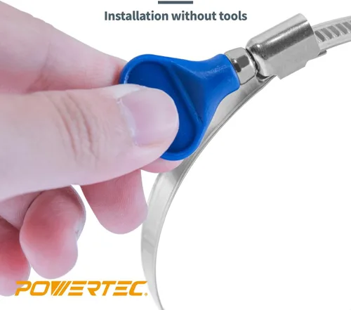 Miniatura 4 de POWERTEC 70224 Abrazadera de manguera de puente con llave de 2-1/2 pulgadas, llave de tornillo de pulgar, abrazaderas de manguera de acero