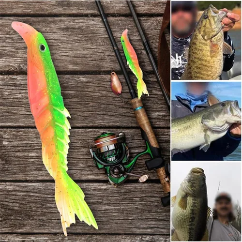 Miniatura 5 de Señuelos suaves de varios segmentos, juego de señuelos de pesca multiarticulados, señuelos de natación de segmentos, cebo de natación de hundimiento