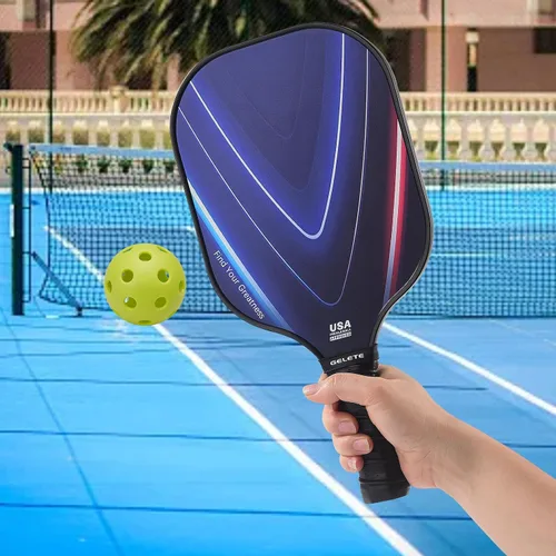 Miniatura 7 de Juego de 2 paletas, 4 bolas de pickleball 2024, toallas de enfriamiento, banda para el sudor y mochila de pickleball, kit de jugador principiante