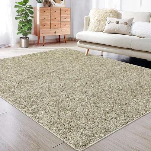 Fashionwu Alfombra grande esponjosa de 5 x 8 pies, alfombra de felpa para sala de estar, guardería, antideslizante, alfombra mullida para decoración