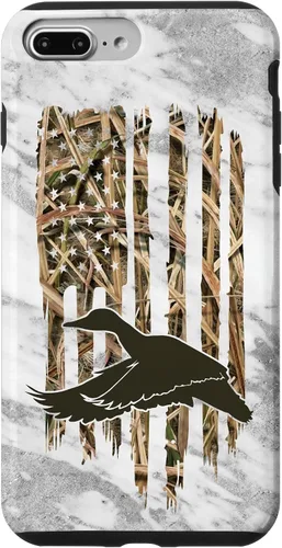 Miniatura 12 de Funda de caza de caza para iPhone 13 Pro Max con diseño de camuflaje gris y bandera de Estados Unidos