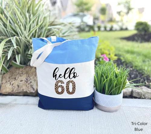 Miniatura 5 de Hello 60 Leopard Tote, 60Th Birthday Gift idea, 60th Birthday Present