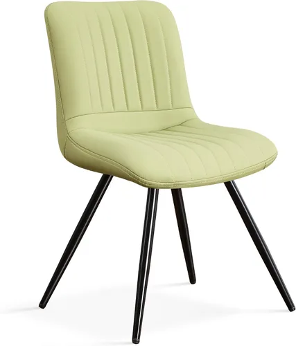 Miniatura 55 de Sillas de comedor, modernas sillas de comedor con cojines gruesos, sillas tapizadas de piel sintética para cocina, comedor con patas de metal