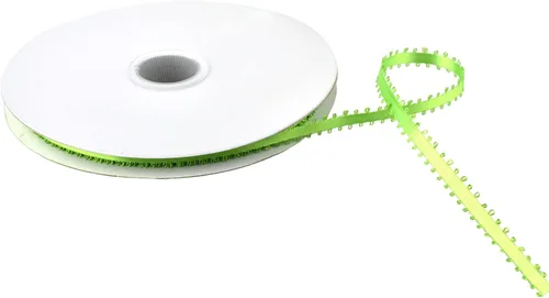 Miniatura 54 de Homeford Cinta de satén de doble cara con borde Picot, 50 yardas (3/8 pulgadas, oro antiguo)