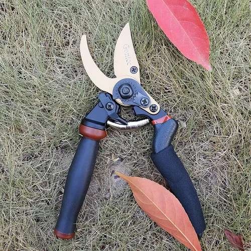 Miniatura 7 de gonicc - Tijeras de podar profesionales de 8.5 pulgadas con puente giratorio recubierto de titanio (GPPS-1014), tijeras de podar, tijeras y Tijeras